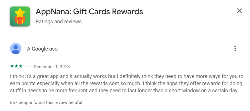 Other AppNana review from Play Store